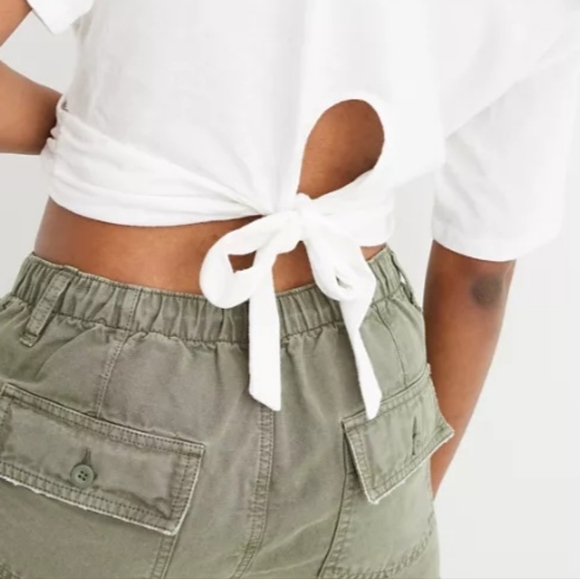 Aerie Cropped Wrapback T-shirt - Picture 2 of 5